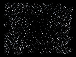 Chaotic triangles on black background.