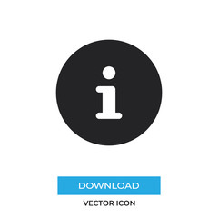 Information button vector icon, simple sign for web site and mobile app.