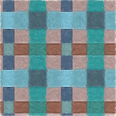 Fototapeta premium Abstract mosaic of pastel colored squares. geometric colorful pattern. Picture for creative wallpaper or design art work.