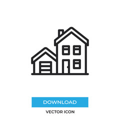 House vector icon, simple sign for web site and mobile app.