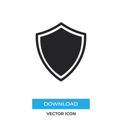 Shield vector icon, simple sign for web site and mobile app.