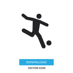 Football player vector icon, simple sign for web site and mobile app.
