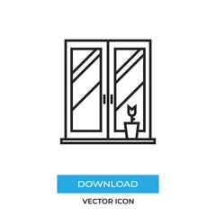 Window vector icon, simple sign for web site and mobile app.