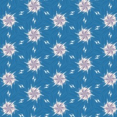 Blue Seamless pattern background. Vintage decorative elements. Can be used in textiles, for book design, website background.