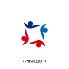 Creative people logo design template