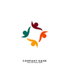 Creative people logo design template