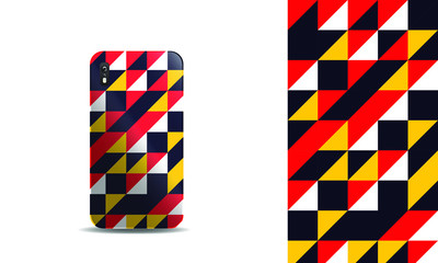 abstract modern phone case vector design template