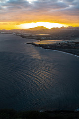Coucher de soleil à Tenerife, La Tejita, Espagne