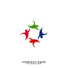 Creative people logo design template