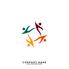 Creative people logo design template