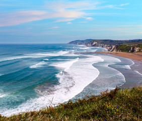 Beach Azkorri or Gorrondatxe view.