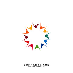 Creative people logo design template