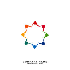 Fototapeta na wymiar Creative people logo design template