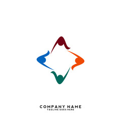 Creative people logo design template