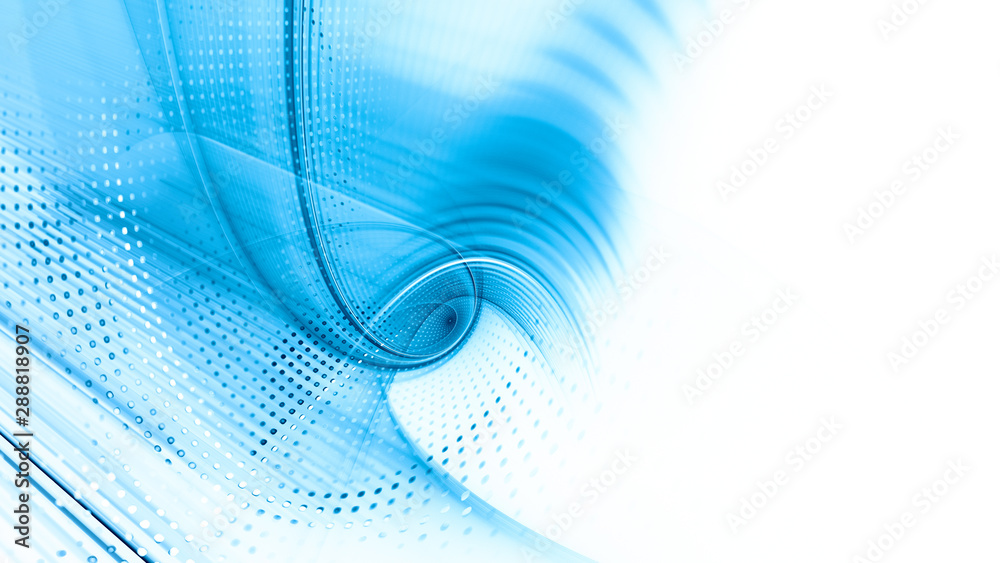 Fototapete Abstract background element. Fractal graphics series. Three-dimensional composition of dynamic curves and mosaic halftone effects. Wide format high resolution image. 3d illustration.