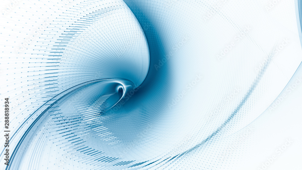 Fototapete Abstract background element. Fractal graphics series. Three-dimensional composition of dynamic curves and mosaic halftone effects. Wide format high resolution image. 3d illustration.