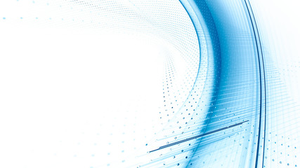 Abstract background element. Fractal graphics series. Three-dimensional composition of dynamic curves and mosaic halftone effects. Wide format high resolution image. 3d illustration.