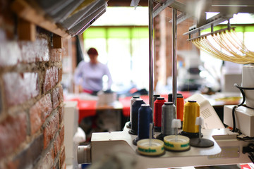 seamstress clothing industry embroidery industrial embroidery sewing machine