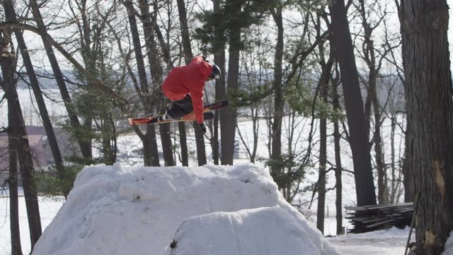 Extreme sports skiing tricks and stunts