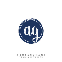 letter AG handwritting logo, handwritten font for business