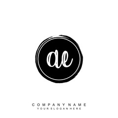 letter AE handwritting logo, handwritten font for business