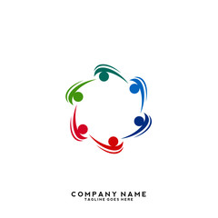 Creative people logo design template