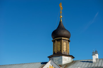 Church in the name of All Saints Holy Ascension David's desert in winter cold day