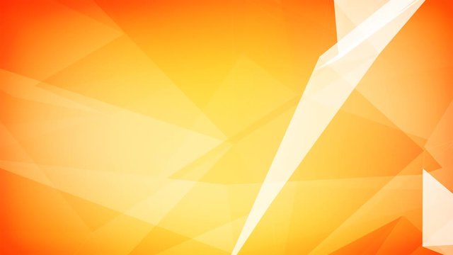 Smooth Orange 3d animation of plexus triangles background with edges and faces. Seamless loop.