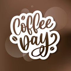1 October International coffee day Logo. World Coffee day Logo Icon vector illustration on white background.