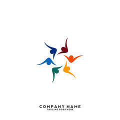 Creative people logo design template