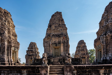 Fototapeta na wymiar East Mebon temple in the Angkor Wat complex in Siem Reap, Cambodia.