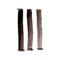 Roman numeral font watercolor background illustration set. Isolated number illustration element.