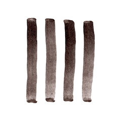 Roman numeral font watercolor background illustration set. Isolated number illustration element.