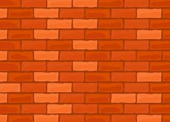 Obraz premium Brick wall. Vector. Red color with texture.