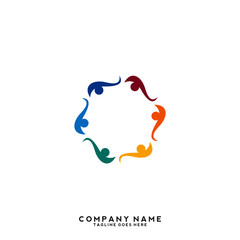 Creative people logo design template