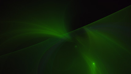 3D rendering abstract green fractal light background