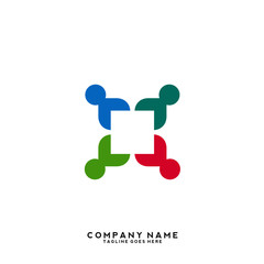 Creative people logo design template