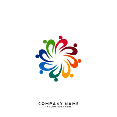 Creative people logo design template