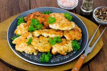 Cutlets of minced meat in batter. Photo