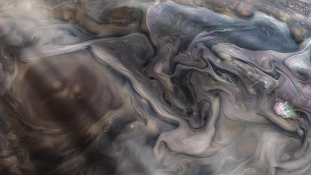 Jupiter's Swirling Colorful Clouds. Elements of this video furnished by NASA. 