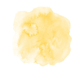 Abstract vibrant yellow color brush paint paper grain texture