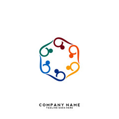 Creative people logo design template