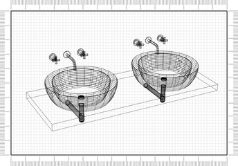 Bathroom sink Blueprint