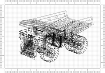 big mining dump truck Blueprint