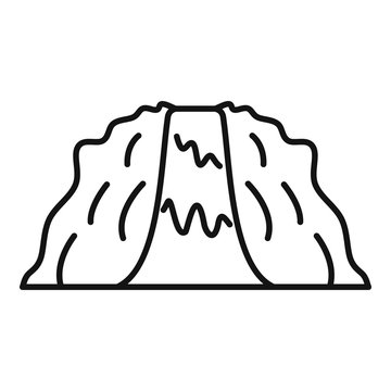 recommend clip art: Lanscape waterfall icon. Outline lanscape waterfall vector icon for web design isolated on white background