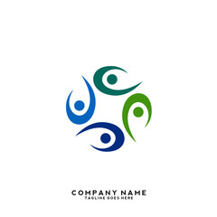 Creative people logo design template