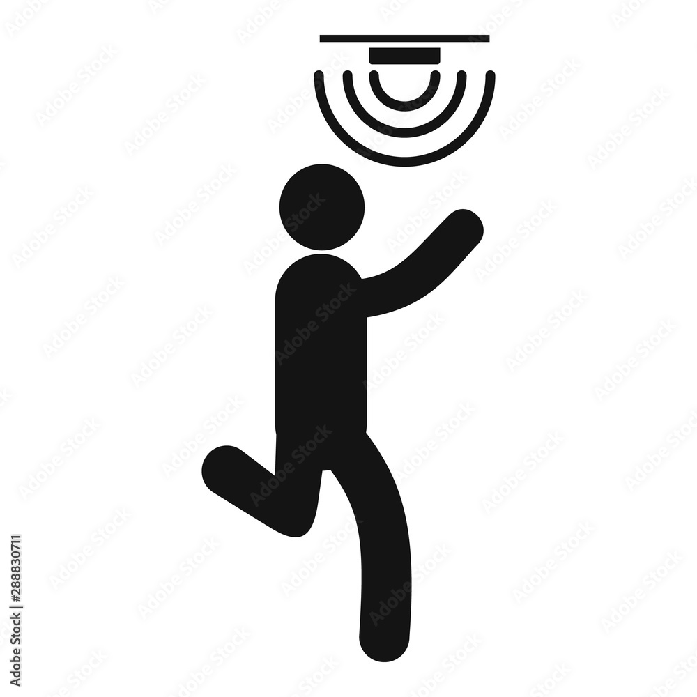 Poster motion sensor icon. simple illustration of motion sensor vector icon for web design isolated on whit