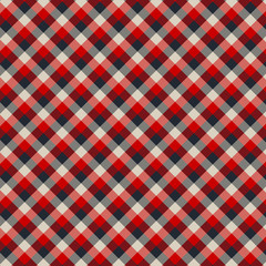 Gingham seamless red and black pattern. Texture for plaid, tablecloths, clothes, shirts,dresses,paper,bedding,blankets,quilts and other textile products. Vector Illustration EPS 10