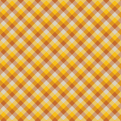 Gingham seamless yellow pattern. Texture for plaid, tablecloths, clothes, shirts,dresses,paper,bedding,blankets,quilts and other textile products. Vector Illustration EPS 10