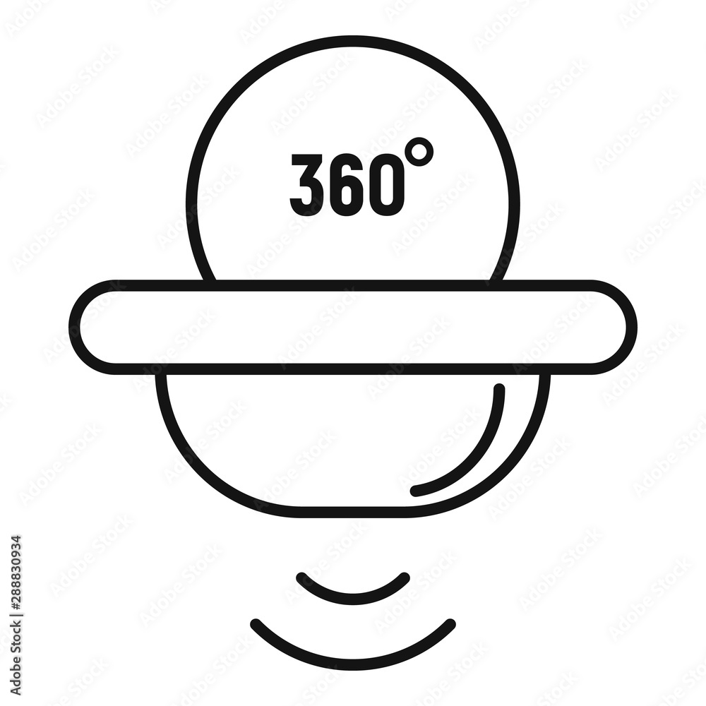 Poster 360 motion sensor icon. outline 360 motion sensor vector icon for web design isolated on white backg